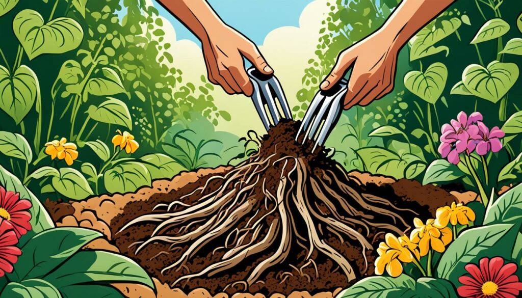 harvesting comfrey root