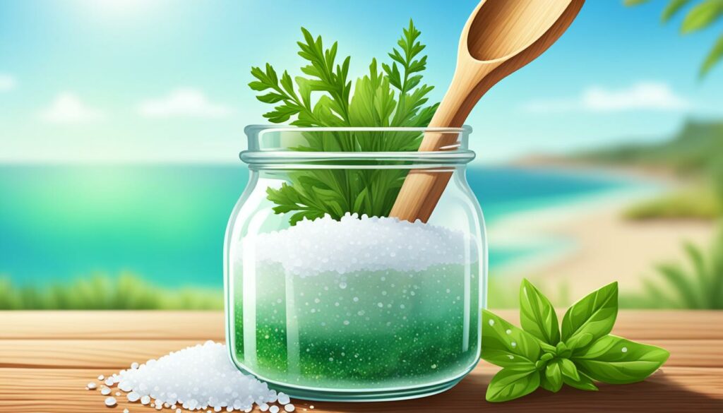 herbal sea salt scrub