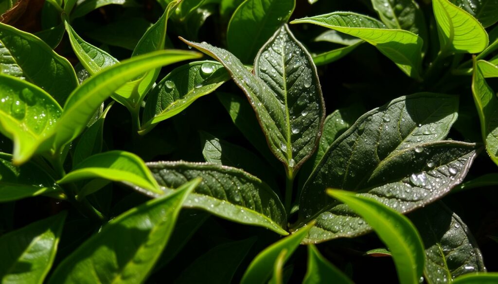 black tea leaves