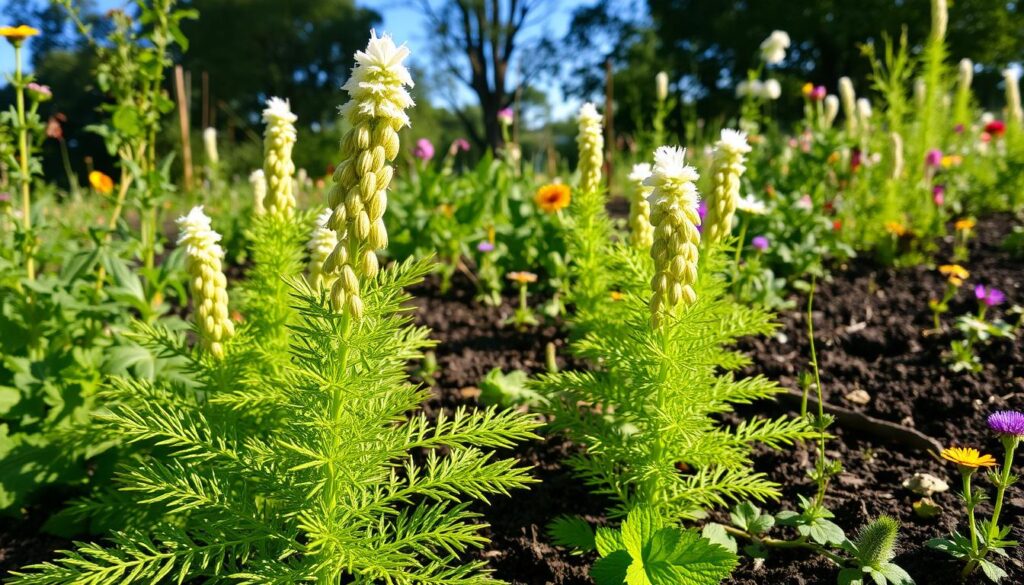 mugwort in garden