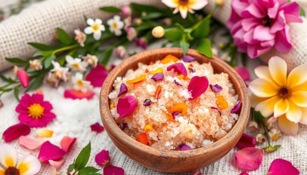 floral body scrub